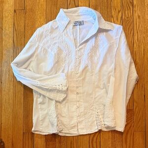 American South Side White Button-Up Shirt
